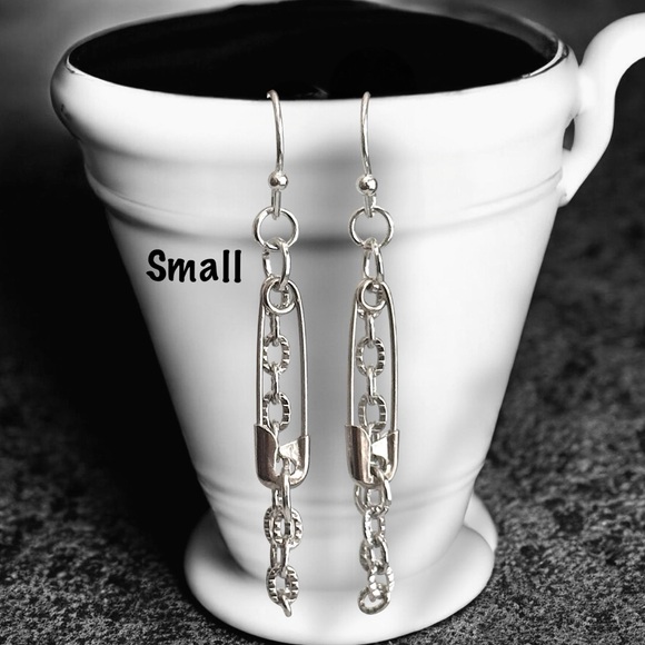 Alternative Jewelry - 5 For $25💫Small Silver Rockin Safety Pin Dangles